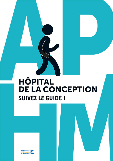Illustration de la couverture du guide de l'hôpital Conception Marseille, pour les patients