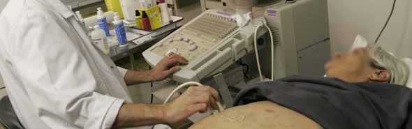 Échographie réalisée à l'unité d'hépato-gastroentérologie de l'Hôpital de la Timone de l'AP-HM